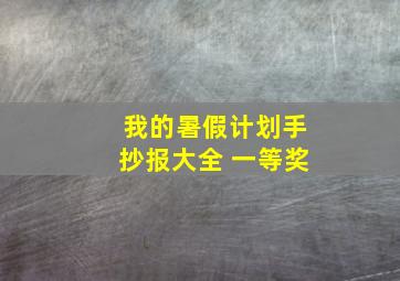 我的暑假计划手抄报大全 一等奖